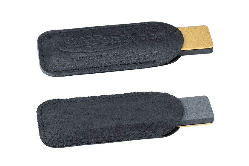 DC3 Fallkniven pedra de amolar diamantada/cerâmica 7,5 cm + estojo em pele