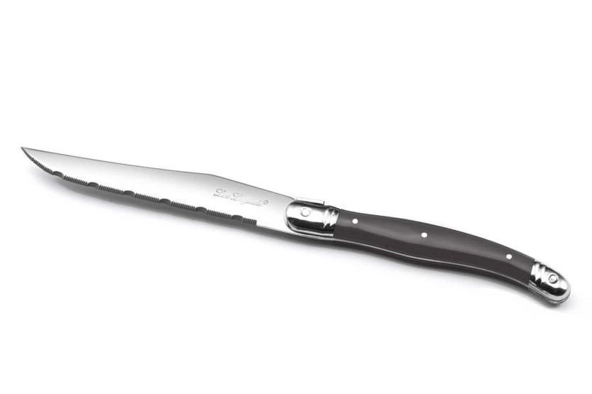 Lou Laguiole Tradition biffkniv grå blad i rustfritt stål 11 cm