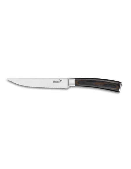 Déglon Grande Table steakkniv 12 cm med savtakket blad i rustfrit stål