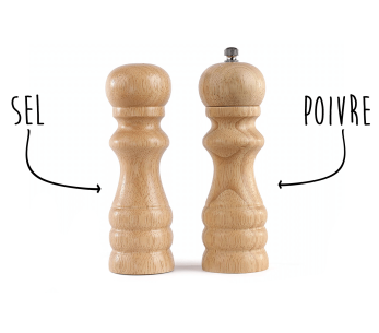 Livoo wood pepper mill and salt shaker set