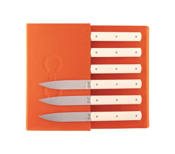 Estuche 6 cuchillos Perceval 9.47 marfil