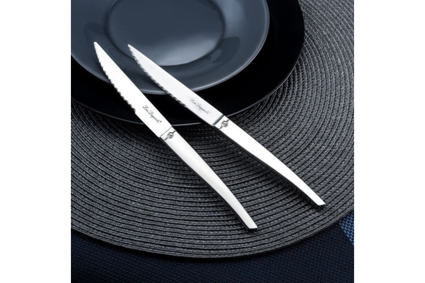 Lou Laguiole Jet roestvrijstalen steakmes