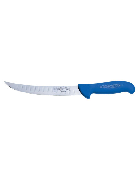 Tranchiermesser Dick Ergogrip mit mit Kullen21 cm blauer Griff