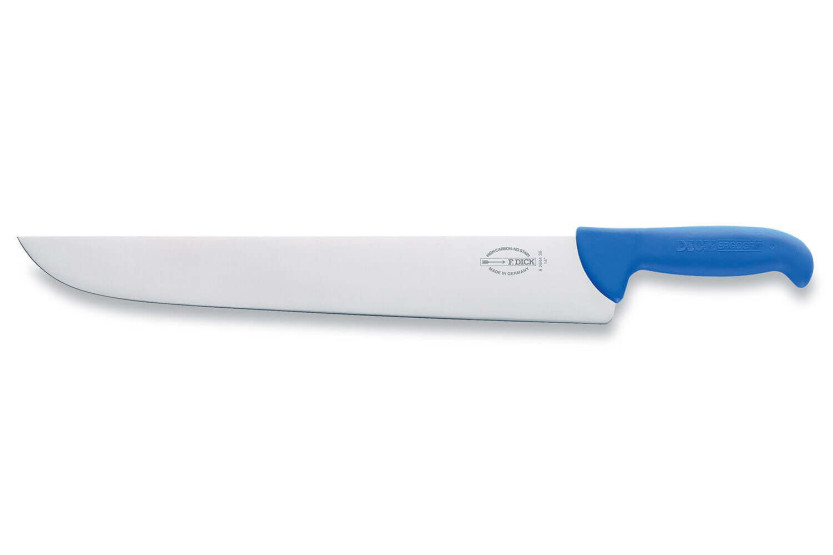 Slagterkniv med bredt blad Dick Ergogrip-blad 36 cm blåt håndtag