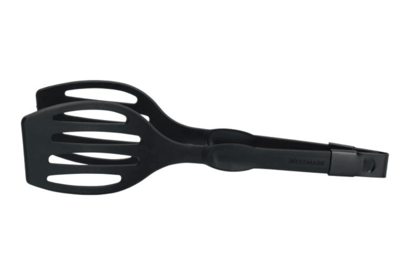Westmark "Duetto Flonal" serving tongs in black plastic