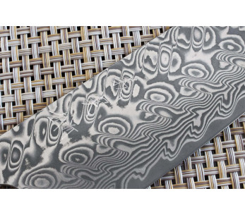 Yoshimi Kato 17cm SG2 Damascus kersenhout handgemaakt Japans santoku mes 2