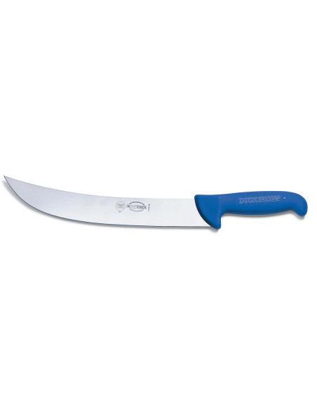 Dick Ergogrip butcher knife American shape blue handle