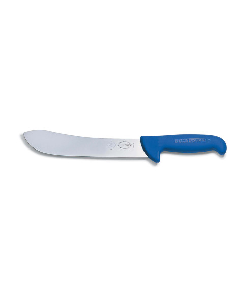 Dick Ergogrip slaktarkniv, blad med bred spets, blått handtag