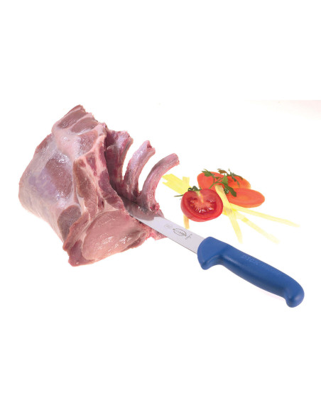 Cuchillo de carnicero Dick Ergogrip , hoja ancha, mango azul