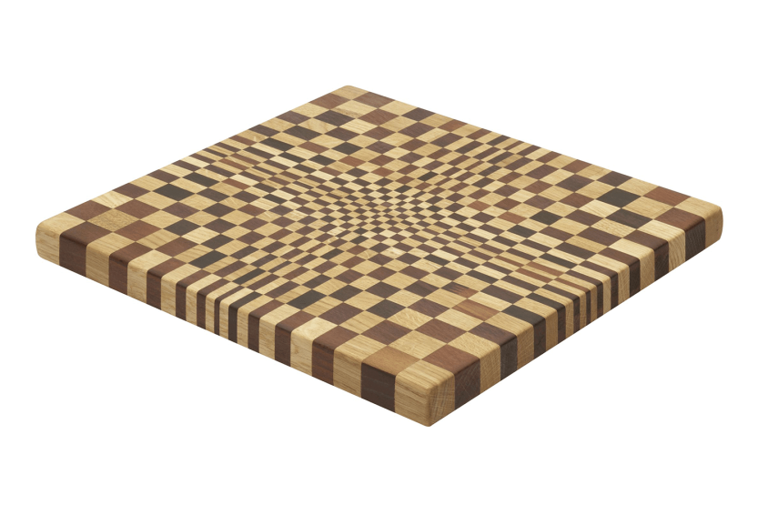 Tagliere Vega di Legnoart in rovere naturale e termo-legno con effetto mosaico