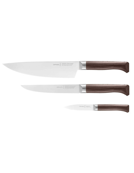 Caja de 3 cuchillos Opinel Les Forgés 1890 office + carving + chef 20