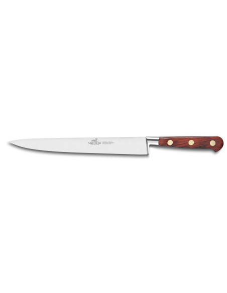 SABATIER Saveur Coltello per Coltello da affettare forgiato al 100% 25 cm Rivetti in ottone