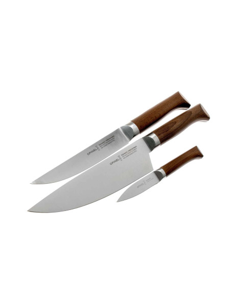 Set om 3 Opinel Les Forgés 1890 kontors- + tälj- + kockknivar 20