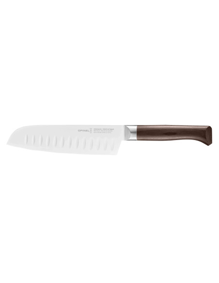 Opinel santoku mes met granton rand santoku mes Les Forgés 1890 17cm lemmet