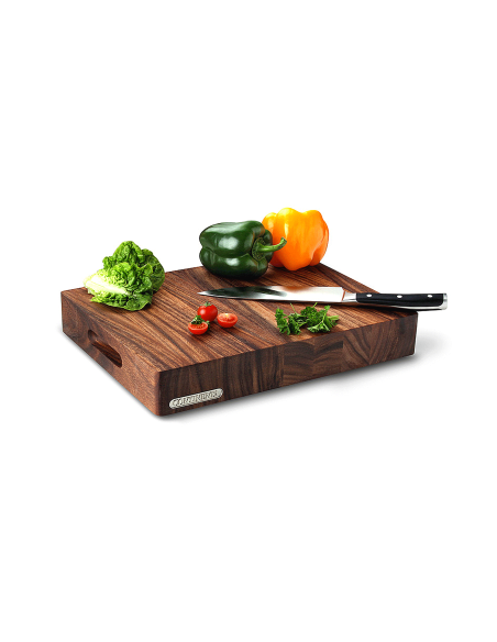 Bloque de cocina Continenta de madera de acacia con asas