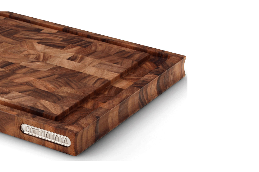Continenta cutting board in acacia wood mosaic + gutter