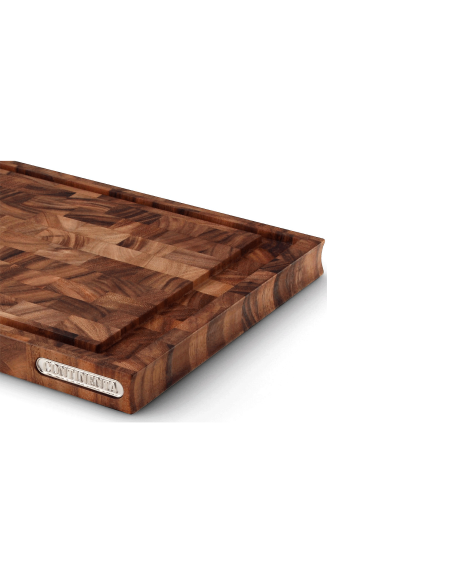 Continenta cutting board in acacia wood mosaic + gutter