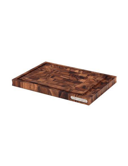 Continenta cutting board in acacia wood mosaic + gutter