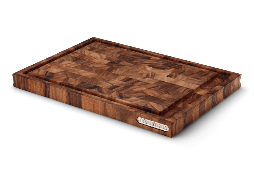 Continenta cutting board in acacia wood mosaic + gutter