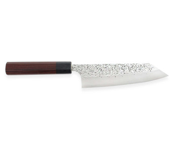 Faca bunka japonesa martelada à mão Yu Kurosaki Shizuku 17cm em aço SG2