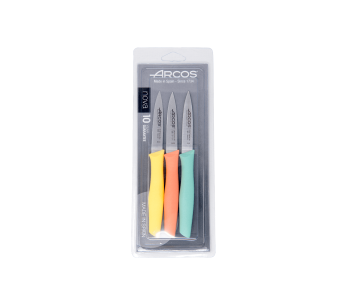 Juego de 3 Cuchillos de pelar Arcos Nova, 8,5 cm de hoja