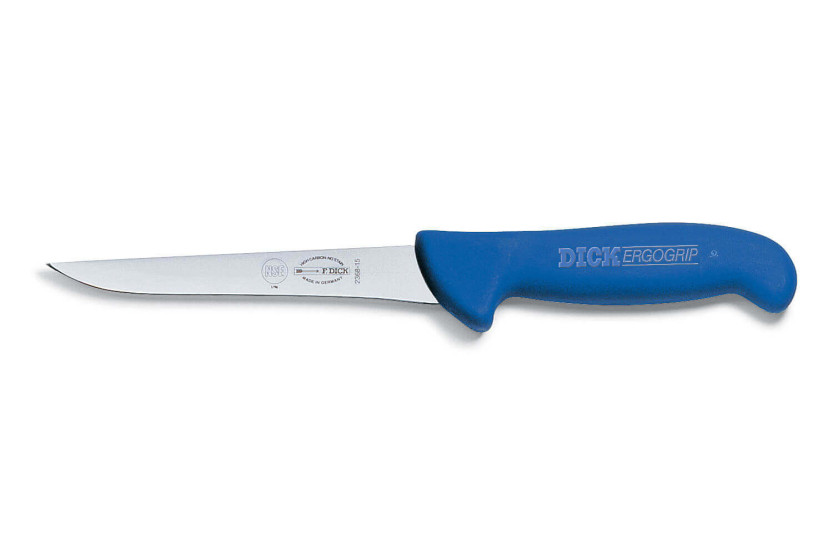 Faca para desossar Dick Ergogrip, lâmina estreita, cabo azul