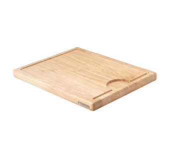 Tabla de cortar de madera de caucho Continenta + canal