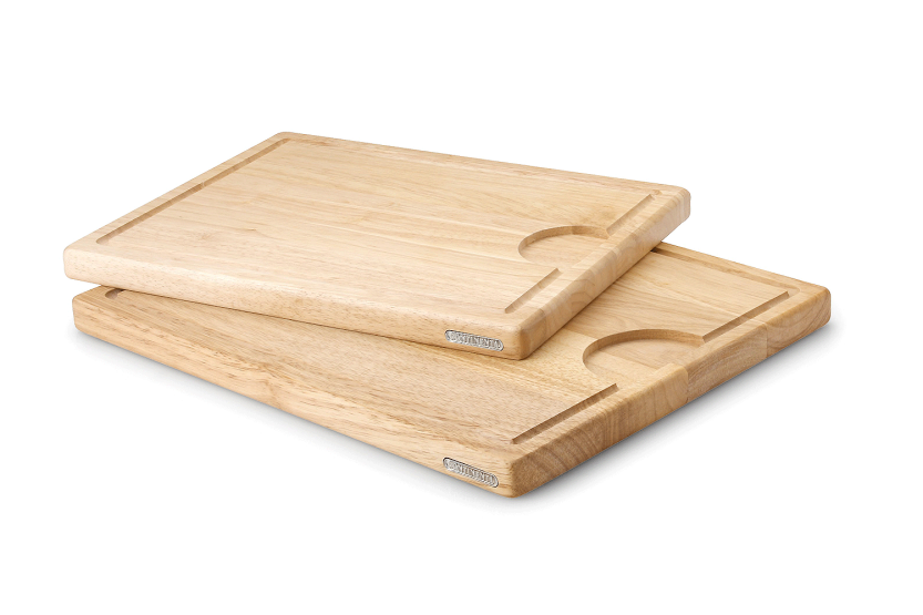 Tabla de cortar de madera de caucho Continenta + canal