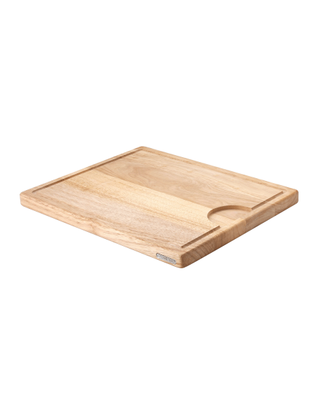 Tabla de cortar de madera de caucho Continenta + canal