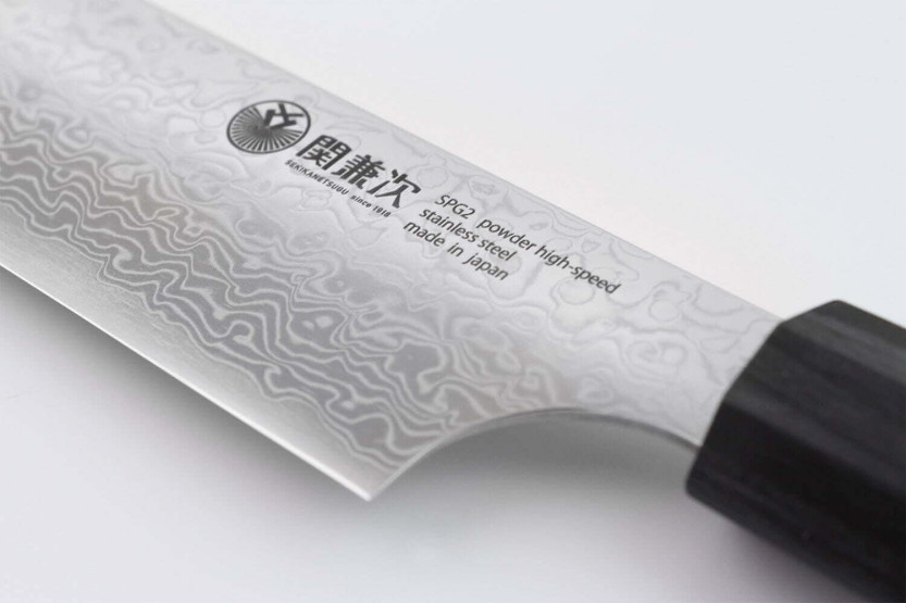 Kanetsugu Zuiun stål SPG2 damaskus 15 cm japansk universalkniv