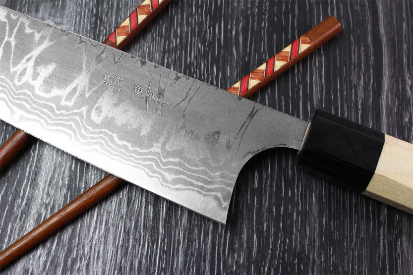 Masakage Shimo 24cm Cuchillo de cocina tradicional japonés Shirogami