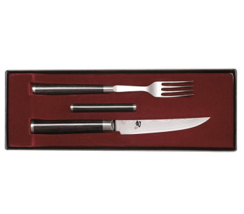 KAI Cubertería japonesa de alta gama cuchillo + tenedor