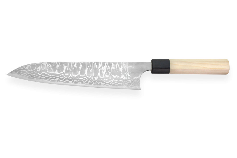 Masakage Shimo 21cm Shirogami håndlavet japansk kokkekniv