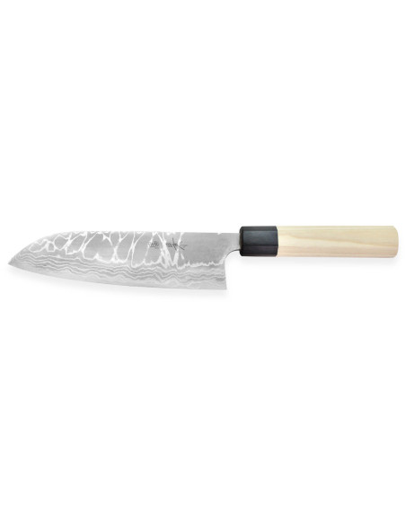 Masakage Shimo 17cm Shirogami handgjord japansk santokukniv