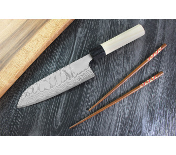 faca santoku japonesa tradicional Masakage Shimo 17cm Shirogami 2