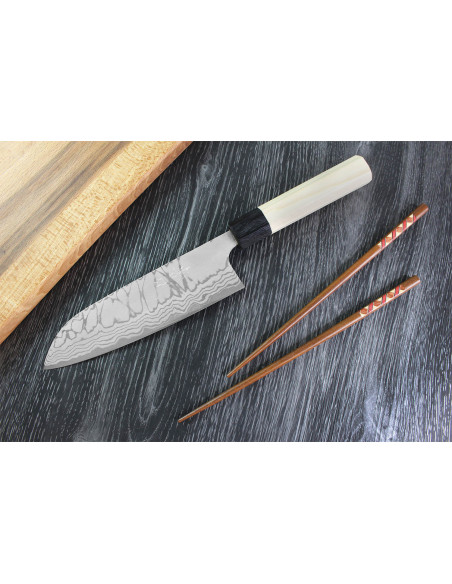 coltello santoku tradizionale giapponese Masakage Shimo 17 cm Shirogami