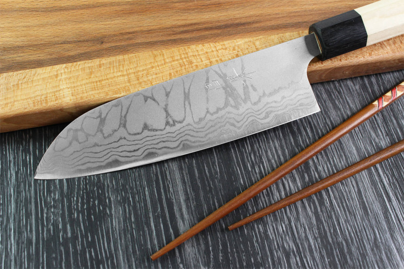 coltello santoku tradizionale giapponese Masakage Shimo 17 cm Shirogami