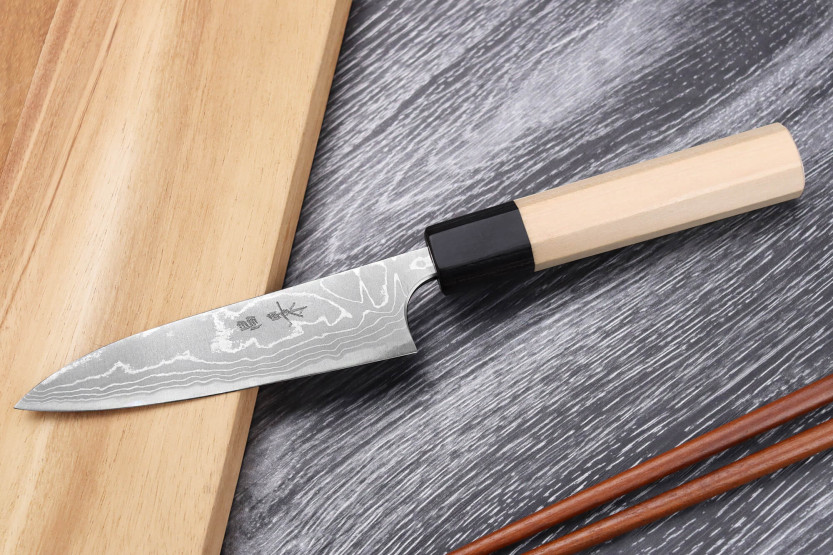 Faca universal japonesa tradicional Masakage Shimo 12cm Shirogami