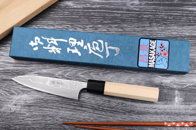 Japanisches handgefertigtes Universalmesser Masakage Shimo 12cm Shirogami