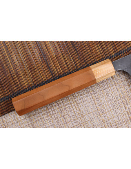 Coltello da cuoco giapponese fatto a mano Yoshimi Kato AS Brut 24cm