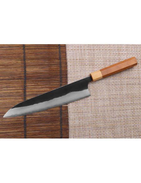Coltello da chef giapponese fatto a mano Yoshimi Kato AS Brut 24cm