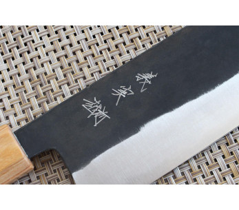 nakiri kniv japonais artisanal Yoshimi Kato AS Brut 16,5cm 2