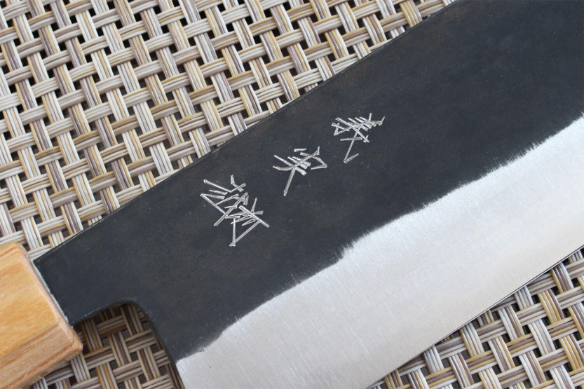 coltello nakiri japonais artisanal Yoshimi Kato AS Brut 16,5 cm