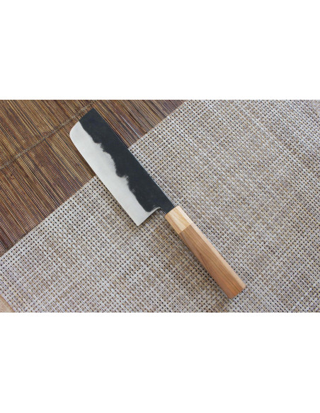 coltello nakiri japonais artisanal Yoshimi Kato AS Brut 16,5 cm