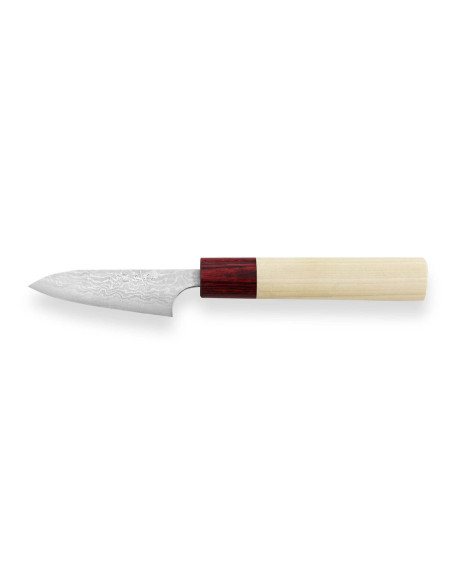 Masakage Kiri 7,5cm 49-kerroksinen damascuskuvioinen japanilainen kuorintaveitsi 7,5cm