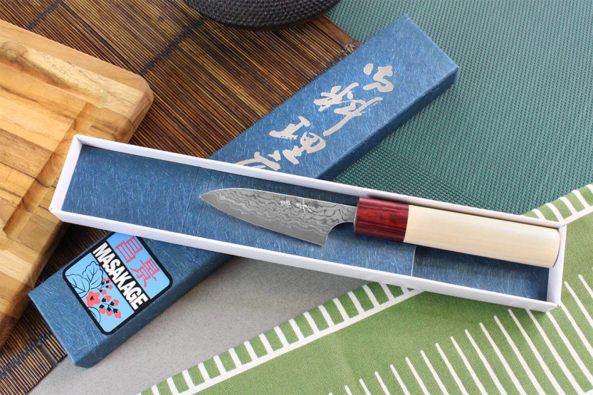 Masakage Kiri 7,5cm 49 lager damaskus japansk skalkniv