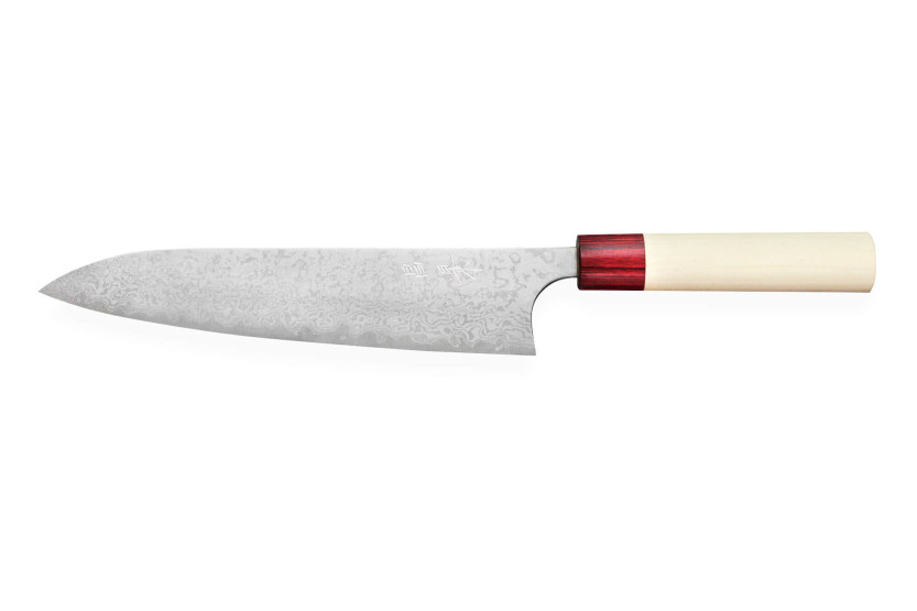 Masakage Kiri 21 cm håndlaget japansk kokkekniv, damaskus 49 lag