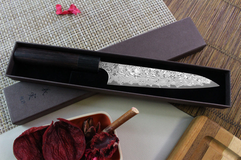 Yoshimi Kato 15 cm VG10 Damasco nickel coltello universale giapponese fatto a mano