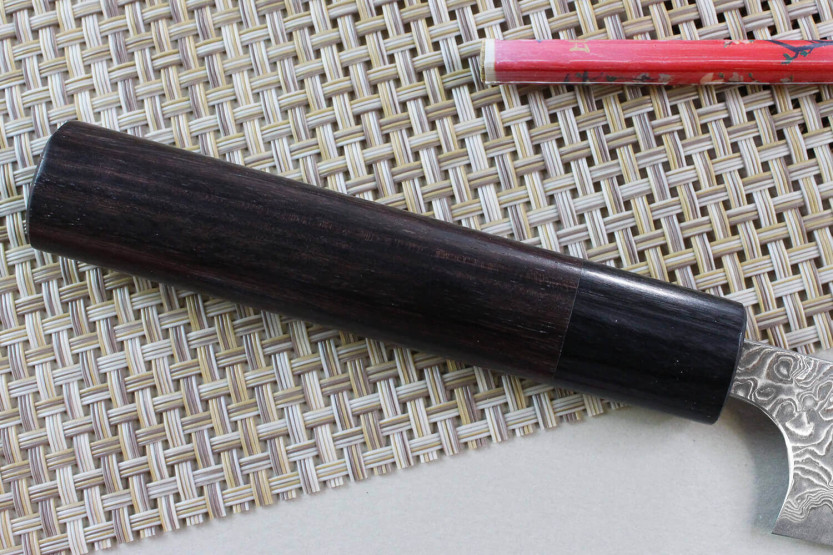 Yoshimi Kato 15cm VG10 Damascus nikkel handgemaakt Japans Universeel mes