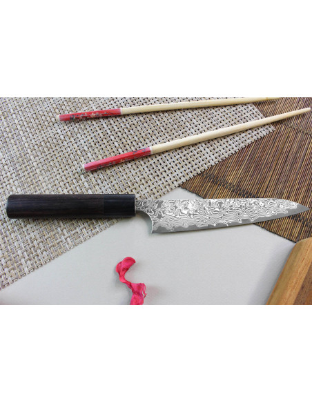 Yoshimi Kato 15 cm VG10 Damasco nichel coltello universale giapponese fatto a mano